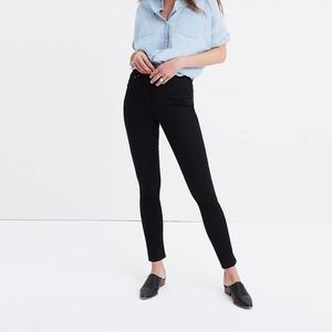 Madewell Petite 10" High Rise Skinny Jeans Carbondale Wash Black Stretch 26P